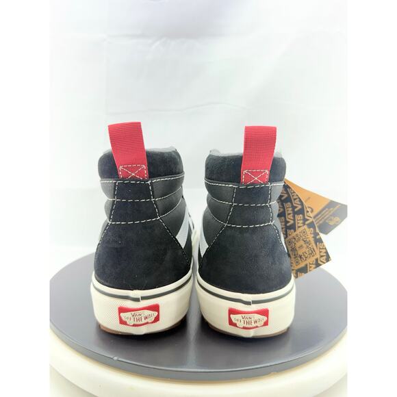 VANS Sk8-Hi MTE-1 Mens Sz 8.5 Black White Suede Waterproof Hiking Shoes Boots - Picture 4 of 10